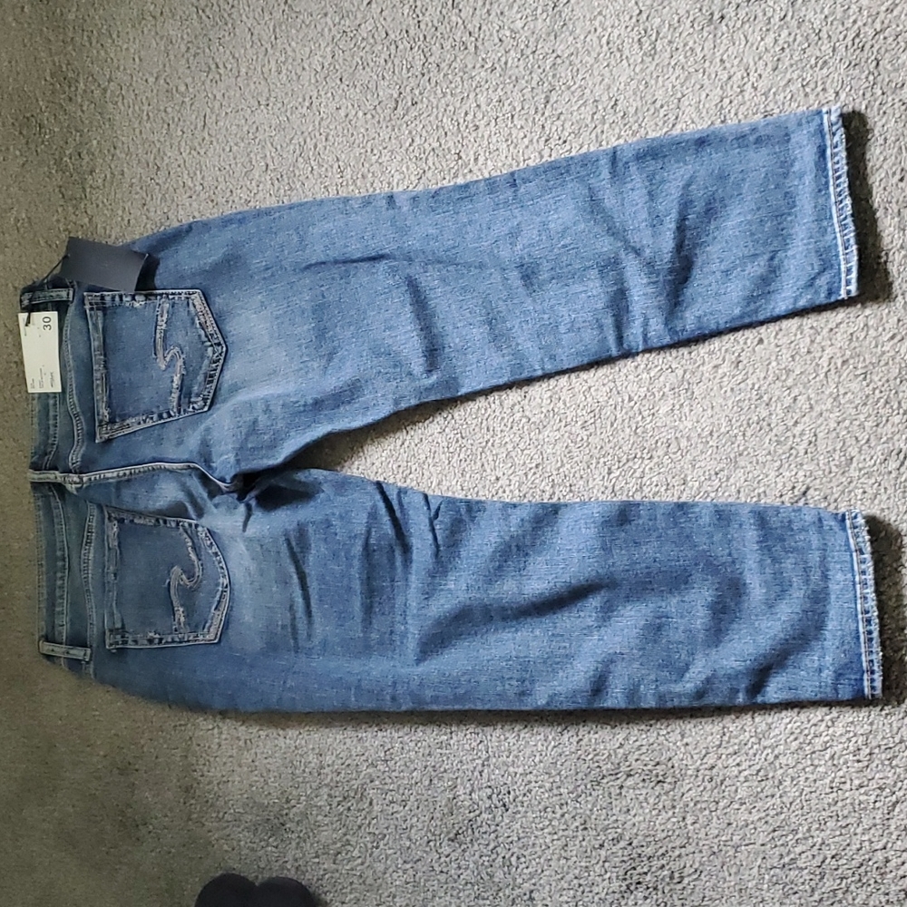 Silver boyfriend mid rise capri